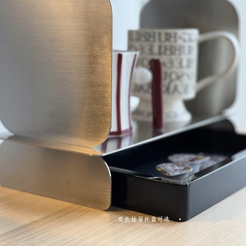 稍安物造 咖啡杯子收纳展示架水吧无指纹不锈钢浴卧室化妆品香水 - 图0