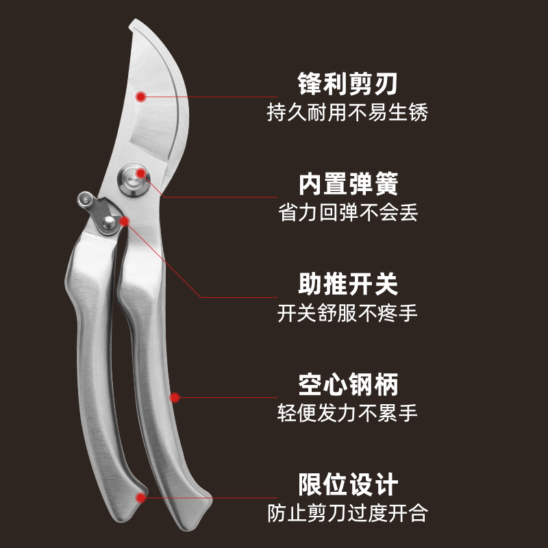 园艺剪枝剪刀修枝剪园林修剪树枝果树嫁接摘水果花椒专用剪子工具