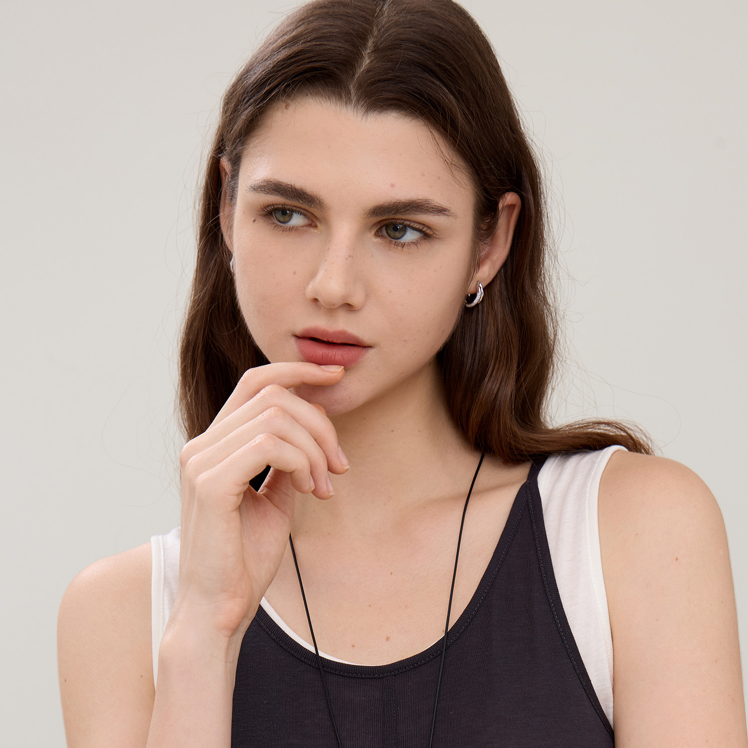 【明星同款】ARSIS流光双层耳扣百搭素圈耳环简约耳钉高级感耳饰,淘宝优惠券,粉丝福利购,淘宝优惠卷