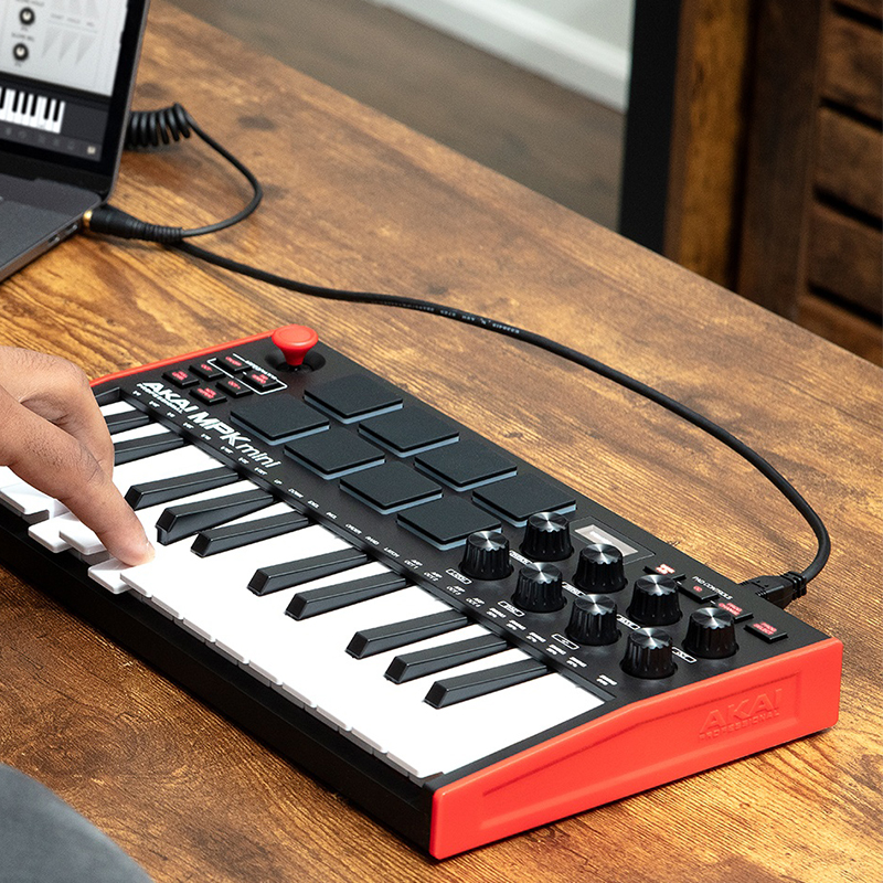 AKAI旗舰店 AKAI MPK MINI PLUS MK3 MIDI音乐键盘控制器送教程