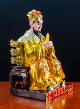 树脂仿铜广济龙王神像佛像家用