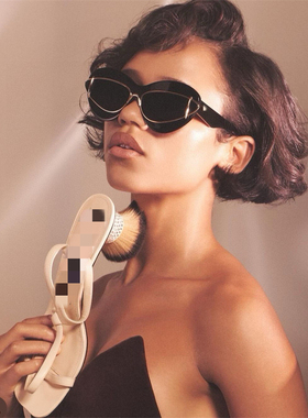 欧洲站新品轻奢风时尚太阳眼镜 欧美网红明星同款个性猫眼墨镜女