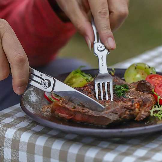 Speedy ROXON three-in-one knife, fork and spoon outdoor tableware set stainless steel R steel camping outdoor outdoor portable