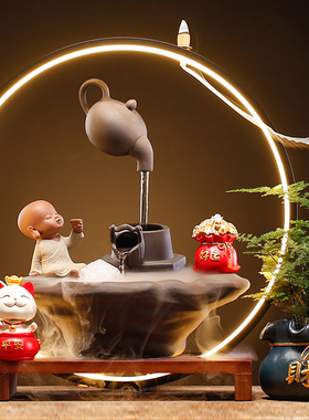 极速悬壶流水创意招财生财摆件家B居客厅办公室桌面装饰品乔迁开