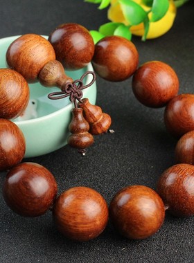 极速包邮缅甸花j梨木手串大果紫檀红木佛珠男女手饰品厂家直销一