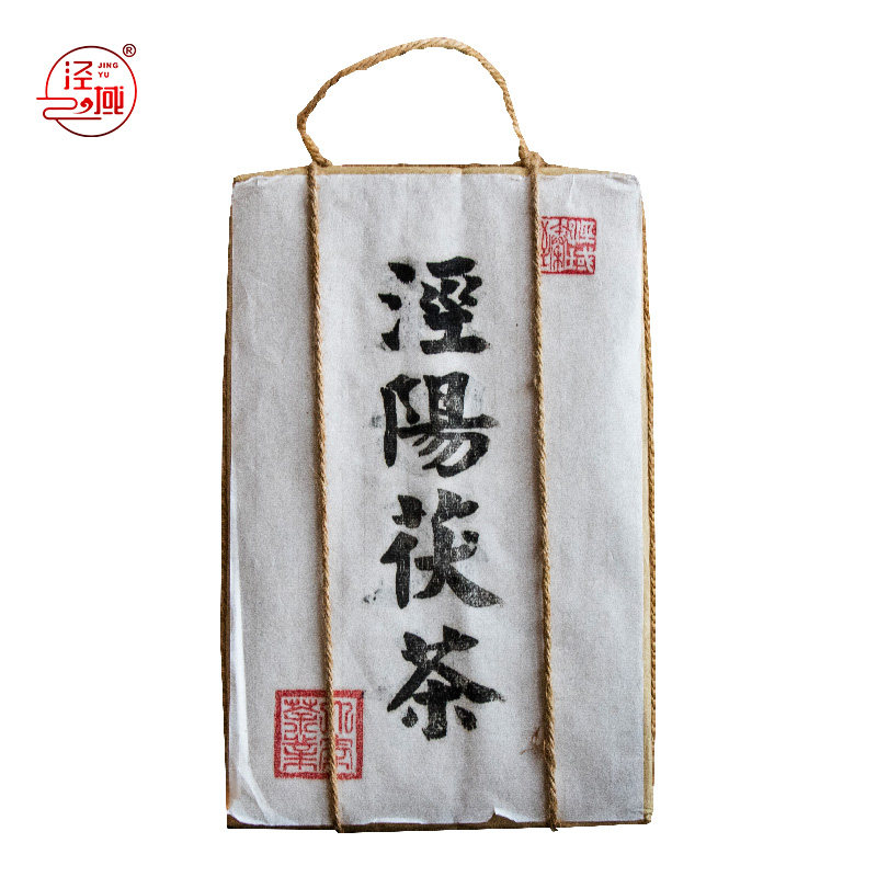 泾阳茯茶 黑茶 金花伏砖茶天尖嫩叶泾域砖茶 陕西特产西安茶叶1kg