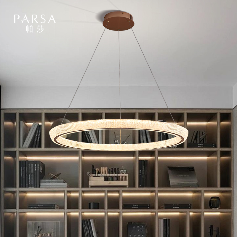 帕莎2024新款现代轻奢客厅吊灯高端大气餐厅主灯意式光环个性吊灯