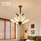 Pasha bedroom chandelier Song's aesthetic Zen bedroom chandelier new medieval retro wabi-sabi style restaurant lamps
