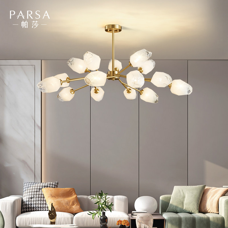 帕莎轻奢客厅吊灯北欧全铜餐厅餐桌吧台现代简约房间卧室分子灯具,淘宝优惠券,粉丝福利购,淘宝优惠卷