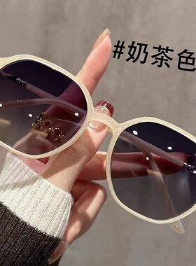 德国品质高级感女士茶色太阳镜防紫外线防晒墨镜复古圆框显瘦眼a5