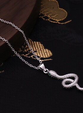 2026年灵蛇项链女ins小众吊坠百搭轻奢锁骨链蛇年饰品蛇年限定