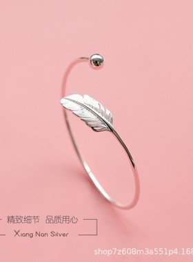 2026自然逸韵！羽毛造型手镯简约尽显灵动空灵之美轻盈雅致个性吸