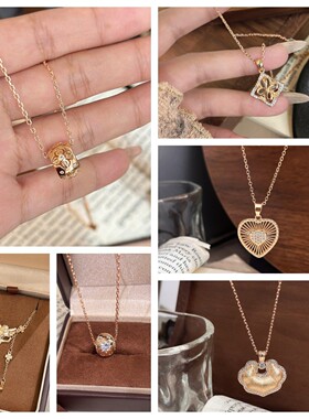 2026速卖通热销精工花朵蝴蝶葫芦满镶时尚锁骨链轻奢百搭微镶精工