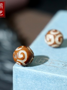 2026带皮菩提莲花划线回纹珠白菩提根雕刻散珠DIY串珠手串手链配