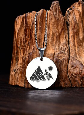 2026年黑曜石生肖属狗吉祥物金龟朝阳吊坠六合护身符男女挂件