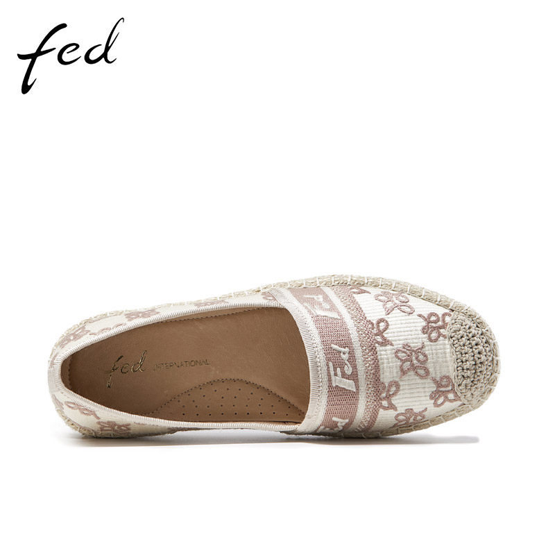fed平底单鞋夏季新款女鞋软底休闲时尚麻绳渔夫鞋女R0512-YAB706,淘宝优惠券,粉丝福利购,淘宝优惠卷
