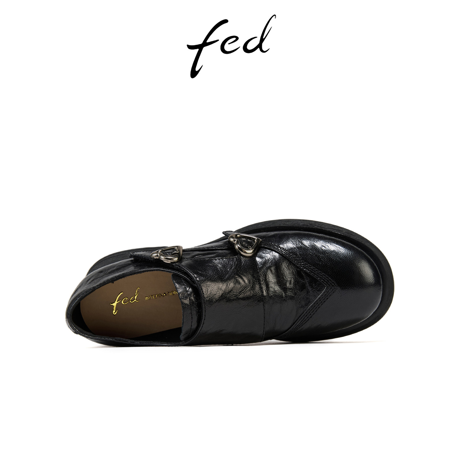 fed黑色小皮鞋秋季新款女鞋英伦风牛津鞋乐福鞋女款S0815-ZC518,淘宝优惠券,粉丝福利购,淘宝优惠卷