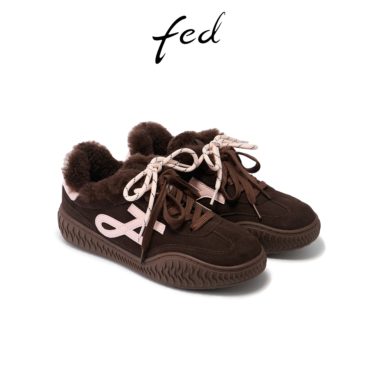 fed加绒德训鞋冬季新款女鞋时尚休闲鞋厚底阿甘鞋女款S1018-ZC273 - 图3