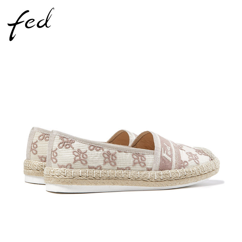 fed平底单鞋夏季新款女鞋软底休闲时尚麻绳渔夫鞋女R0512-YAB706,淘宝优惠券,粉丝福利购,淘宝优惠卷