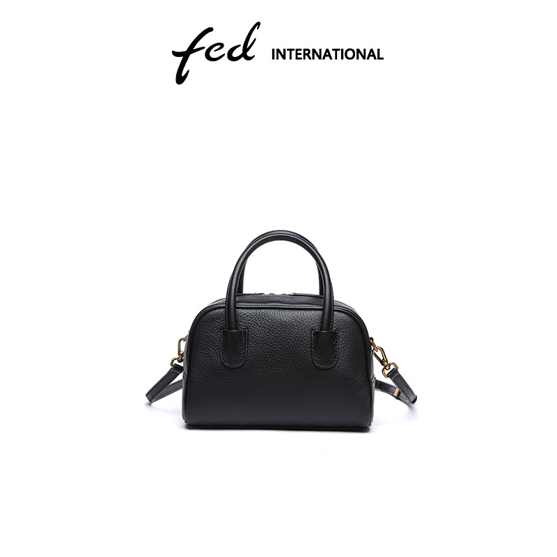 fed头层牛皮波士顿包真皮手机包单肩斜挎手提包女士爆款BFA9269,淘宝优惠券,粉丝福利购,淘宝优惠卷