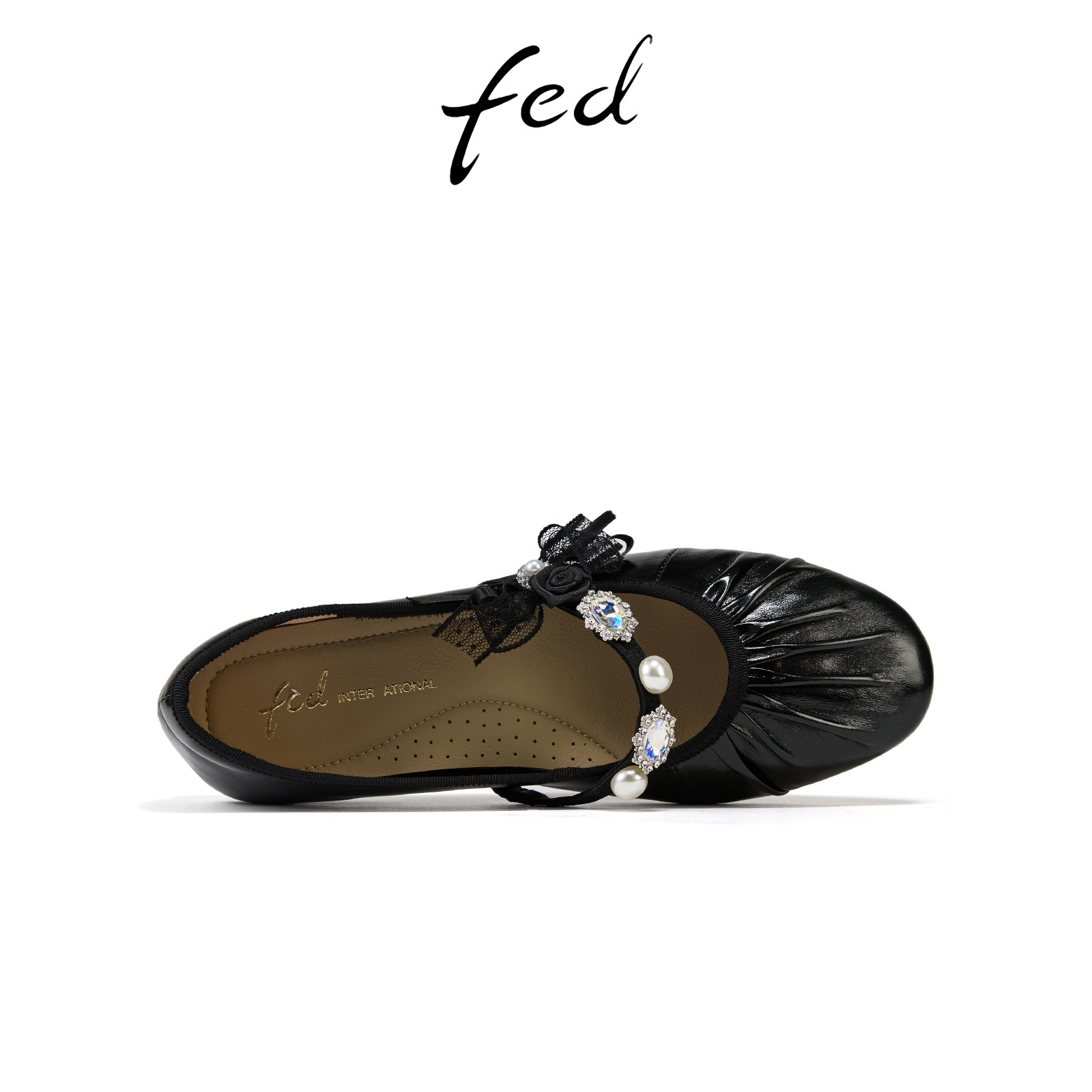 fed时尚芭蕾鞋秋季新款女鞋水钻玛丽珍鞋平底单鞋女款S0820-YA883,淘宝优惠券,粉丝福利购,淘宝优惠卷