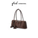 Fed suede craft first layer cowhide Boston bag