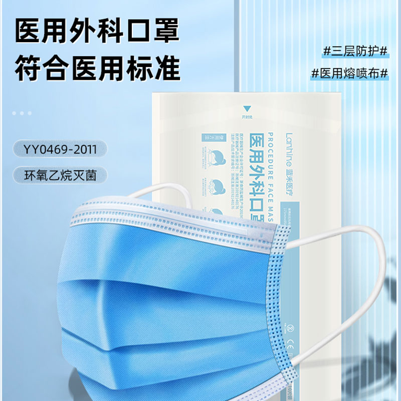 1000片独立包装医用外科口罩一次性医疗口罩正品正规官方旗舰店 - 图1