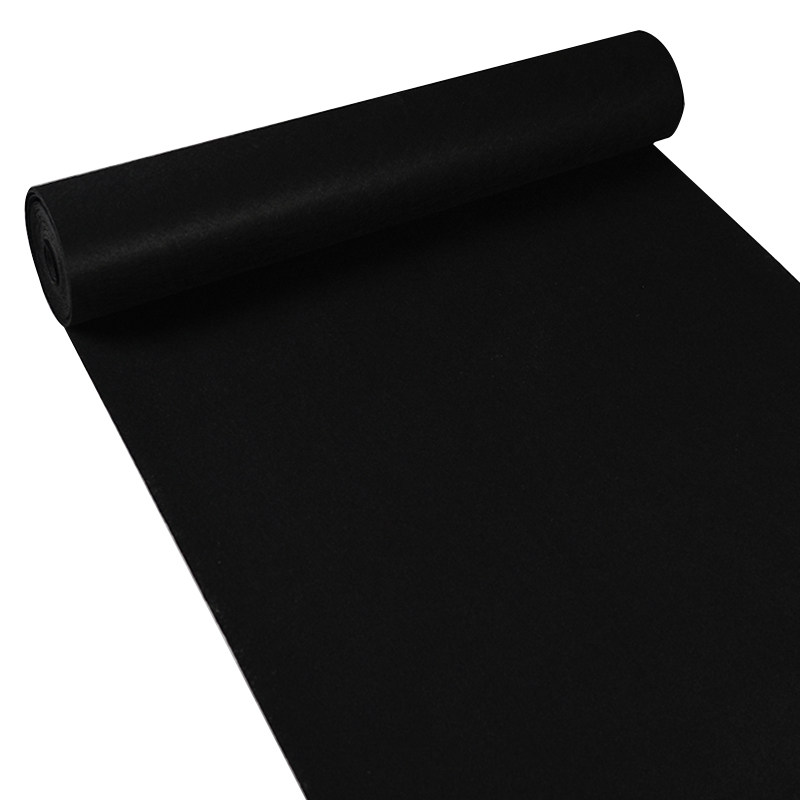 纯黑色地毯一次性婚庆婚礼布置舞台展会酒店T台结婚防滑工程长期