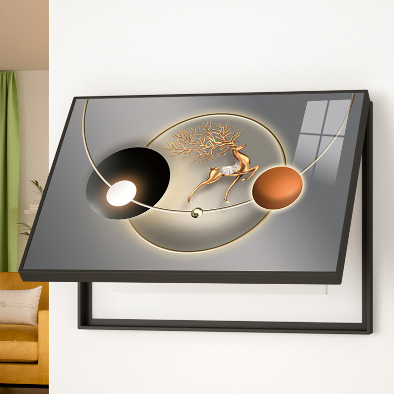 现代轻奢电表箱装饰画免打孔艺术客厅挂画遮挡瑕疵配电箱开关墙画,淘宝优惠券,粉丝福利购,淘宝优惠卷