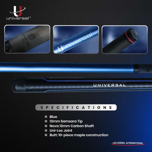 Universal Carbon Fiber Break Cue Blue 12.9mm High Precision - 图3