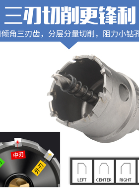 开孔器不锈钢专用金属开孔钻头厚铁板专用合金扩孔打孔开口神器