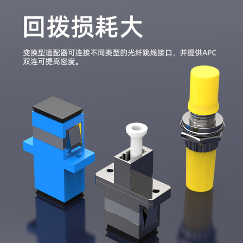 格兰维 光纤耦合器法兰光纤适配器FC-FC圆转圆大D对接头小D电信级光纤跳线法兰盘连接器fc-fc转换器单工 - 图1