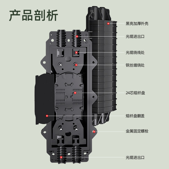 格兰维 光缆接续盒24芯接头盒12/24/48/72/96/144 大D小D卧式接续包户外防水接线盒 全国包邮送货上门