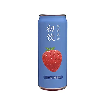 【初饮】新鲜草莓果汁饮品含果肉500克*8瓶