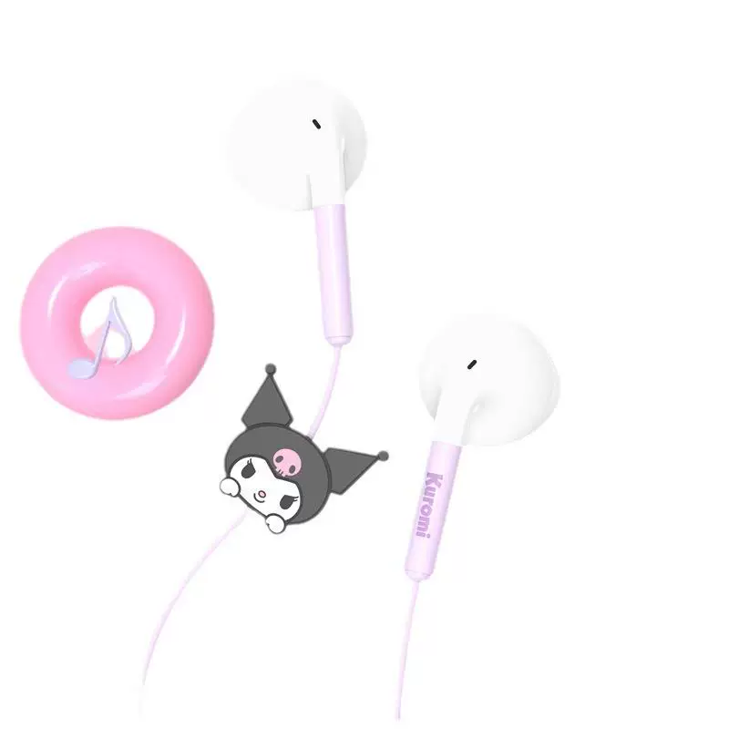 Наушники MINISO H508 Sanrio проводные 3,5 мм, полу-вкладыши с персонажным дизайном