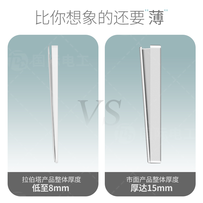 国际电工开关插座面板86型钢化玻璃墙壁暗装家用电源双控五孔插座