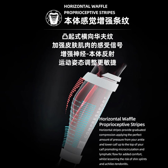 compressport马拉松跑步压缩小腿套高筒腿越野运动袜R2V2护膝球袜