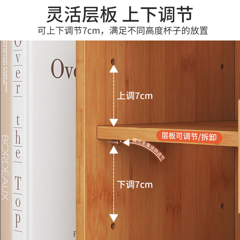 橱柜厨房置物架新款台面调味品收纳微波炉多层架子桌面灶台餐边柜-图1