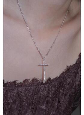 银色十字架项链女2025新爆款吊坠