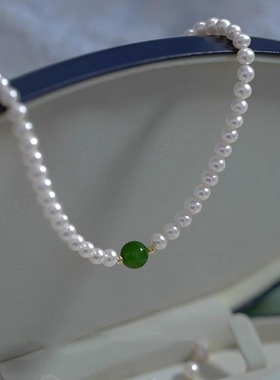 仿珍珠项链玉石吊坠2025年夏季