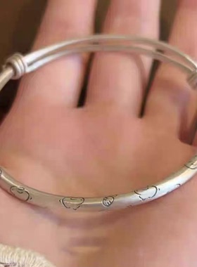 银色趣味猫咪手链秋冬手镯