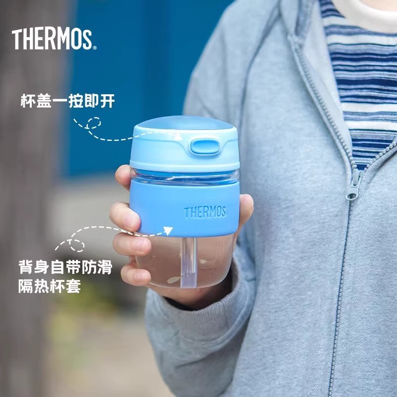 膳魔師吸管便攜杯子冷萃杯玻璃杯牛奶咖啡杯簡約隨行杯TCGK吸管杯_thermocafe旗艦店_餐飲具