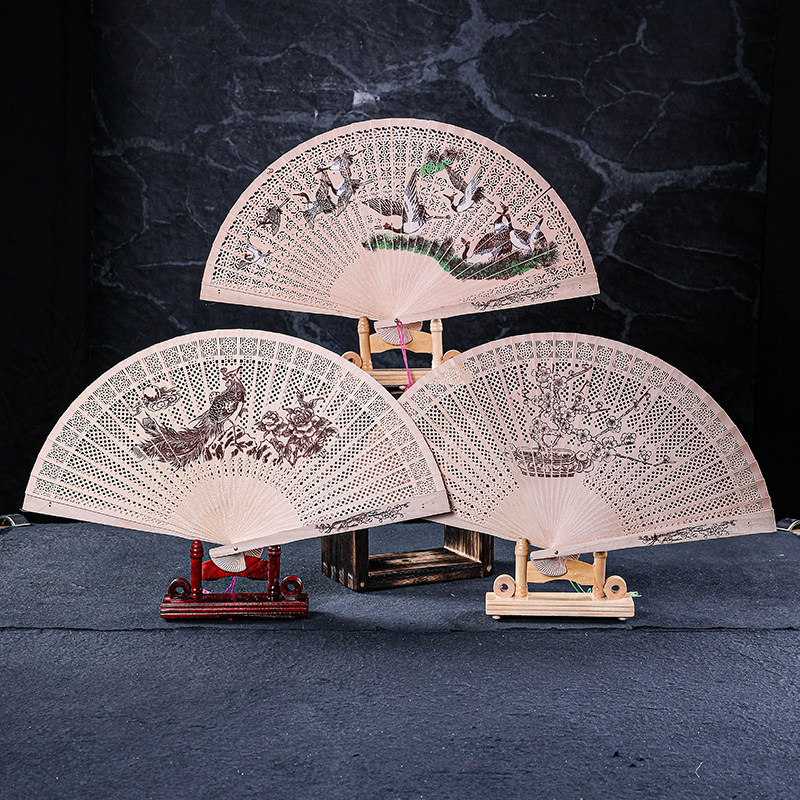 日料刺身装饰品扇子香木扇摆盘冷盘冷菜海鲜姿造点缀拼盘摆件日式