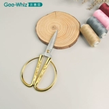 Ножницы, металлический браслет ручной работы, маленькие золотые поделки из бумаги, дракон и феникс