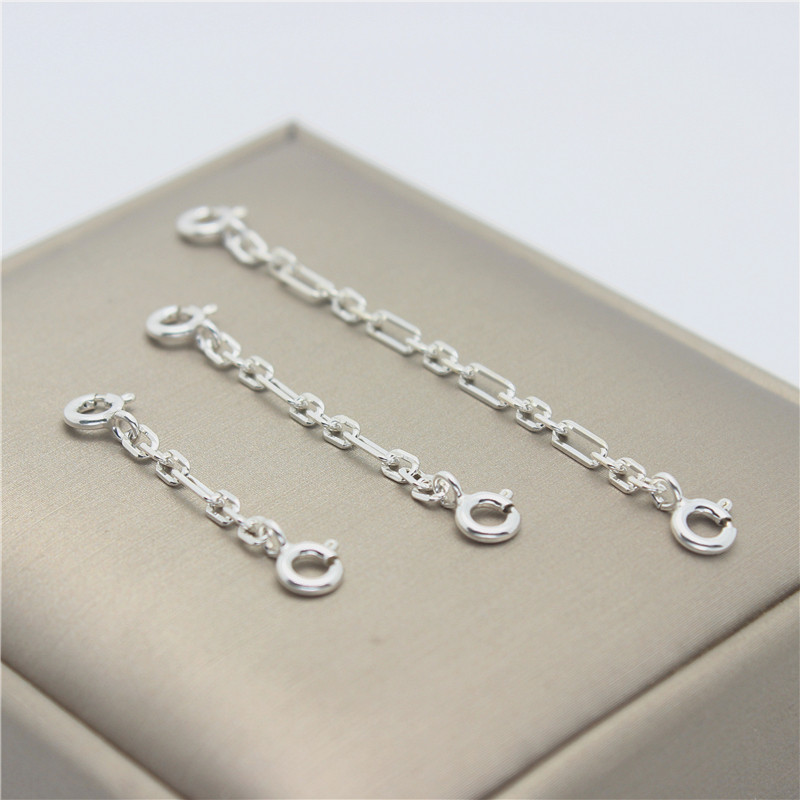 s925纯银项链延长链双扣加长断链重接银首饰配件车十字手脚链百搭,淘宝优惠券,粉丝福利购,淘宝优惠卷