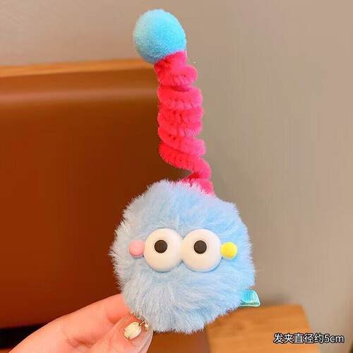 Funny ugly doll children's hair clip plush kids hair accesso - 图2
