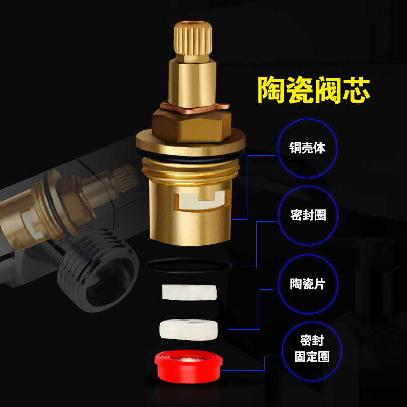 潜水艇全铜角阀加长加厚三角阀热水器冷热水阀门开关家用八字阀