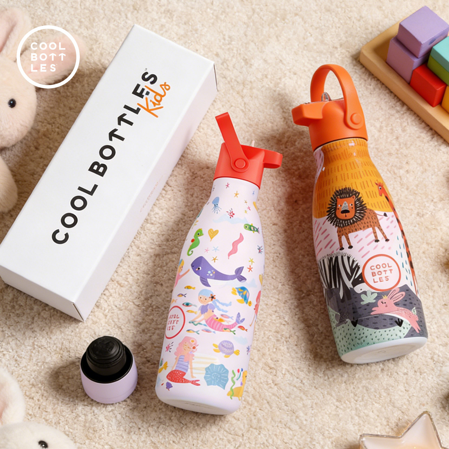 西班牙coolbottles儿童保温杯女孩男孩上学专用卡通吸管杯水杯,淘宝优惠券,粉丝福利购,淘宝优惠卷