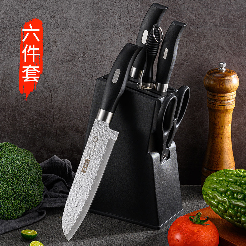 锤纹锻打菜刀家用刀具套装厨房专用水果刀厨师刀_虎窝淘