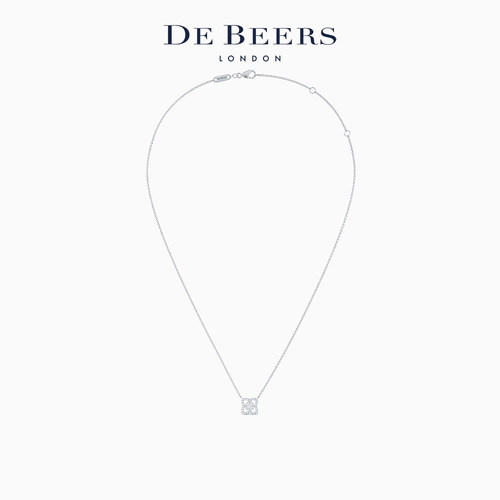 De Beers 戴比尔斯 Enchanted Lotus 莲花18K白金钻石项链 - 图0